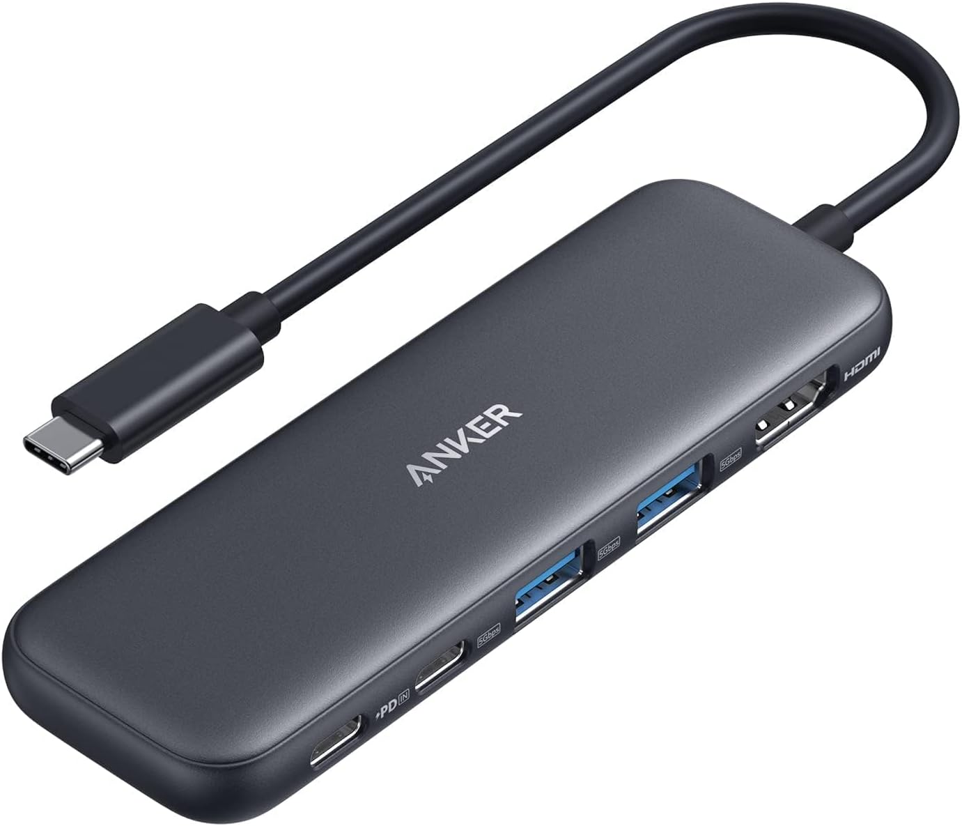 Anker USB C Hub 7-in-1 on clean desk