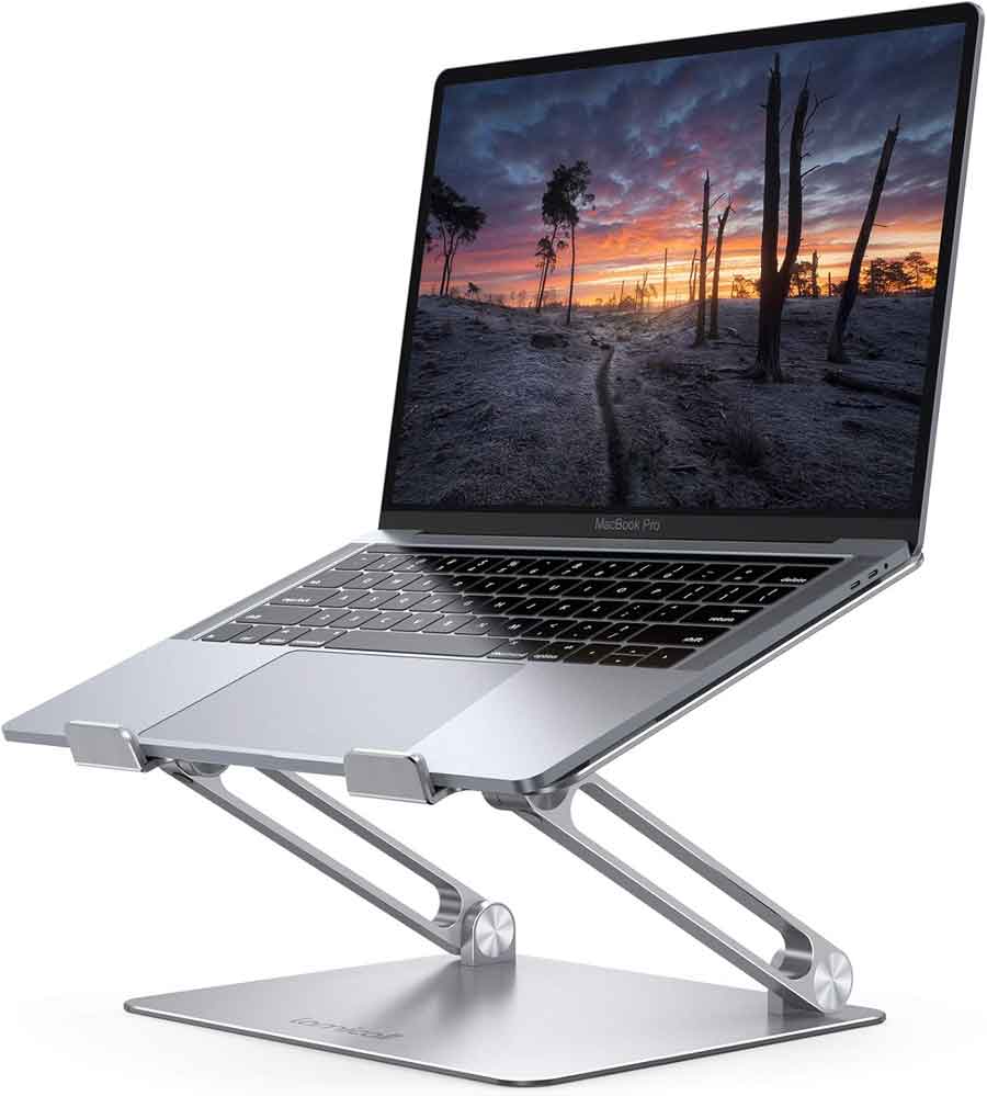 Lamicall adjustable laptop stand silver aluminum